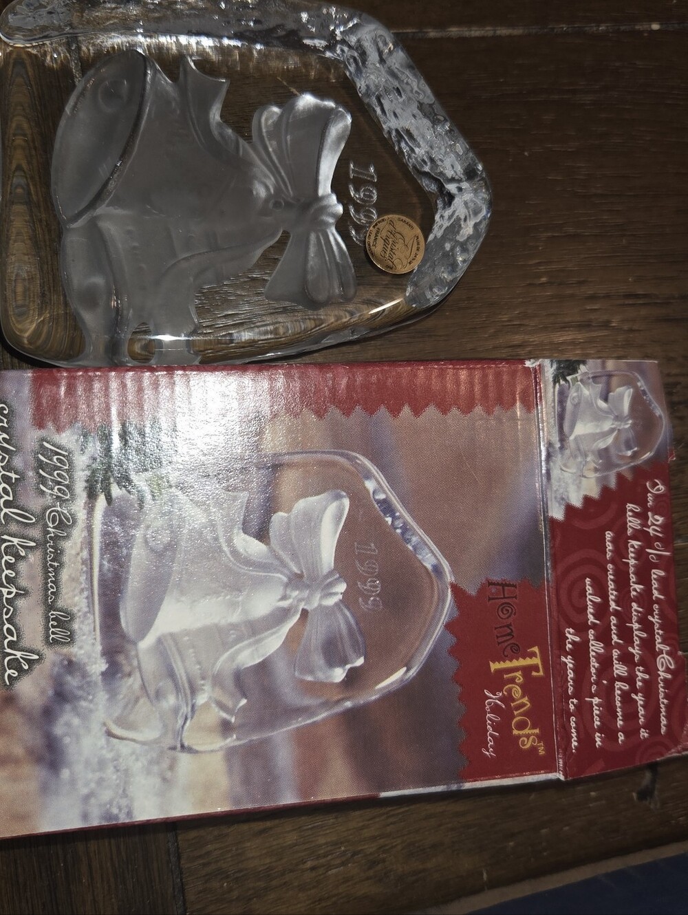 Crystal Bell Holiday Keepsake - Clear Glass